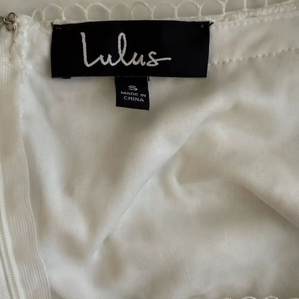 Lulu’s Live To Be Loved White Lace Midi Dress - Women’s US S - Picture 8 of 10